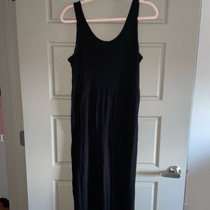 Black Wide Leg Jersey Jumpsuit
